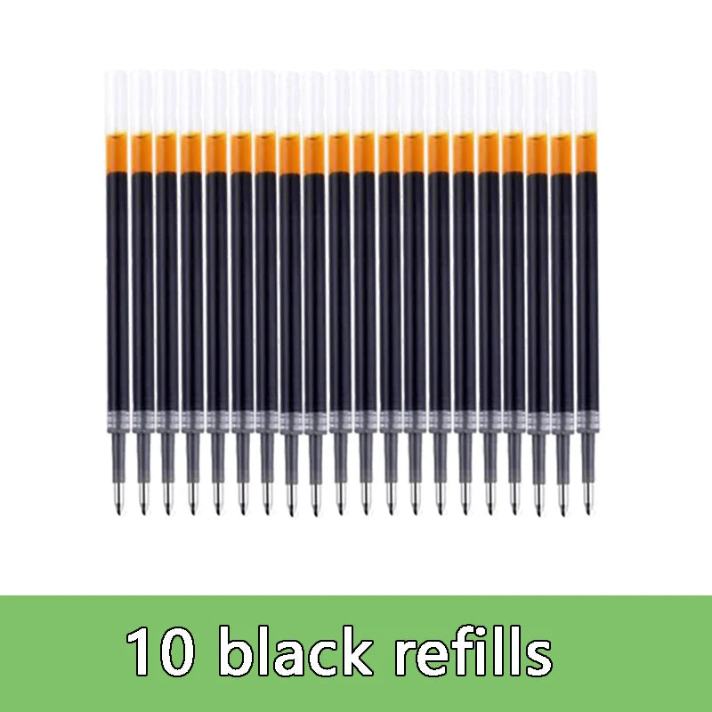 Pens Set Black Blue Red Refill Gel Pen Bullet Tip 0.5mm School additional angle