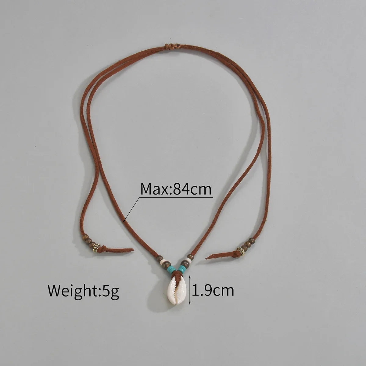Simulation Shell Pendant Clavicle Necklaces For Women Waterproof Brown Rope Chain Short detail view