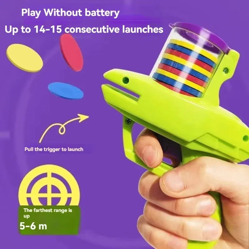 Children's UFO Radish Gun Toy | Safety Soft Bullet Outdoor Battle Set alternate view
