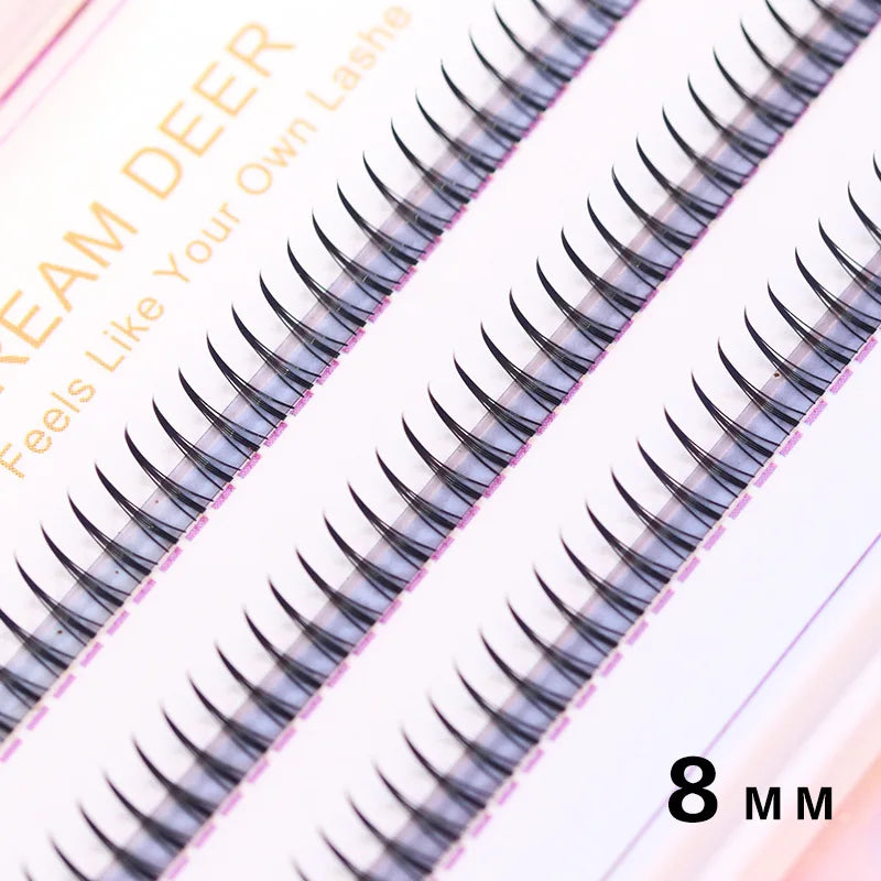 Brown Lashes A Type False Eyelashes 8-12mm | Natural Fairy Lash Clusters for Korean M lifestyle view