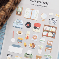 Korean Import Original Suatelier Grandapa's Room Paper Stickers Scrapbooking Diy Journal Stationery Sticker Deco Art Supply