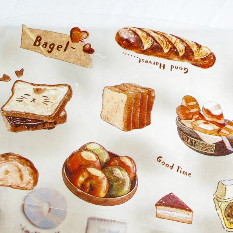 Cute Cartoon Snack Ice Cream Masking Tape | 5x200cm for DIY Scrapbooking close-up view