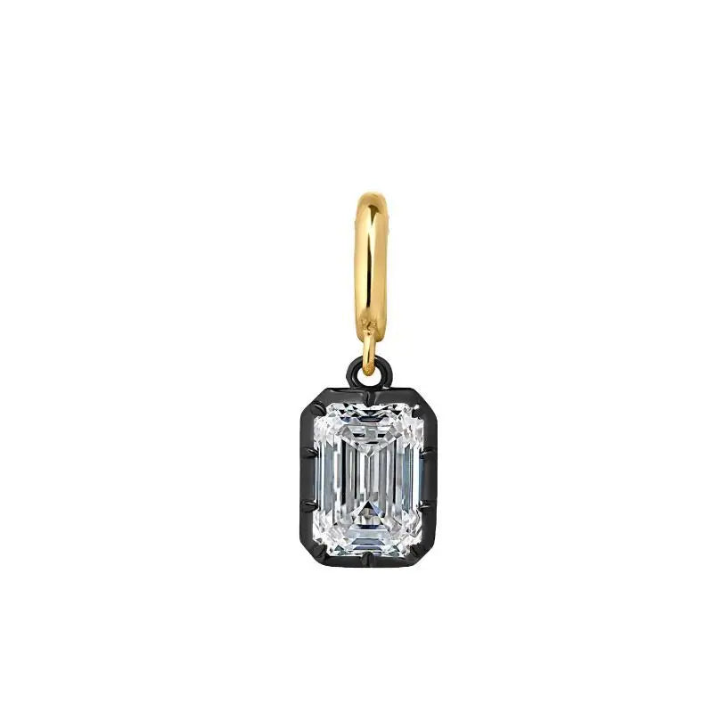 Minimalist Women's Geometric White Zircon Necklace Thin Bead Chain Pendant Non-fading alternate view