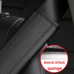 1PCS PU Leather Embossed Car Seat Belt Shoulder Cover Decompression Comfort Car Acces alternate view