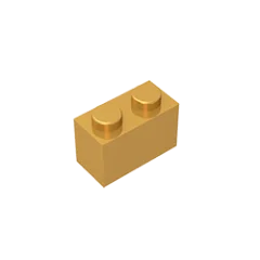 Educational Assemblage Gobricks Brick 1 x 2 without Bottom Tube | Compatible with Lego 3 detail view