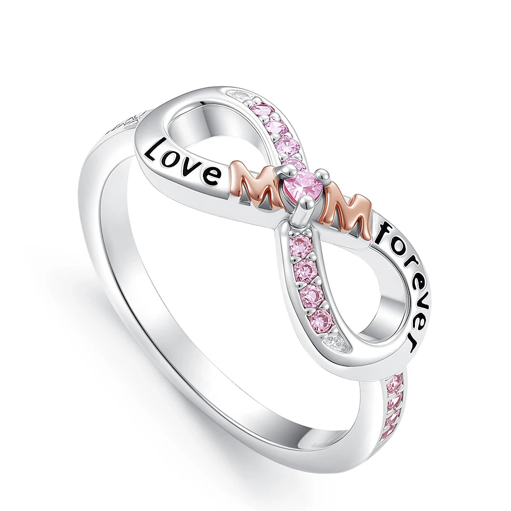 925 Silver Heart Pink Bow Ring | Fine Jewelry for Women close-up view