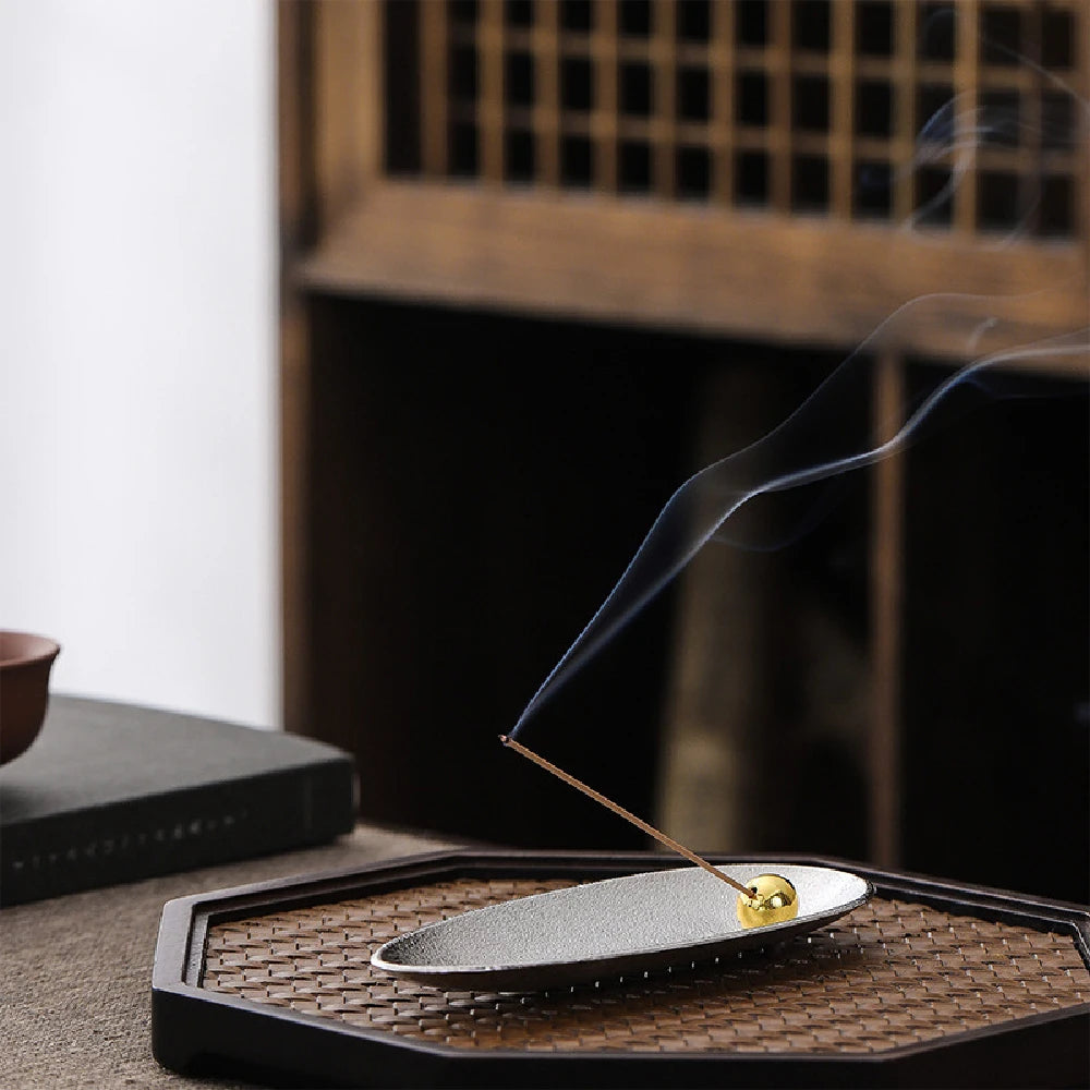 Alloy Copper Bead Incense Holder | Zen Tea Ceremony Incense Burner close-up view