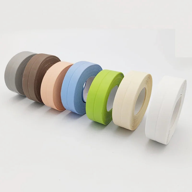Shower Bath Sealing Tape Strips PVC Self Adhesive Waterproof Wall Sticker for Bathr additional angle