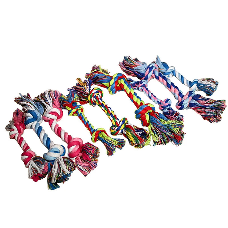 Small Dog Puppy Chew Toy - Bite-resistant Cotton Rope Knot Pet Molar for Relieving St alternate view