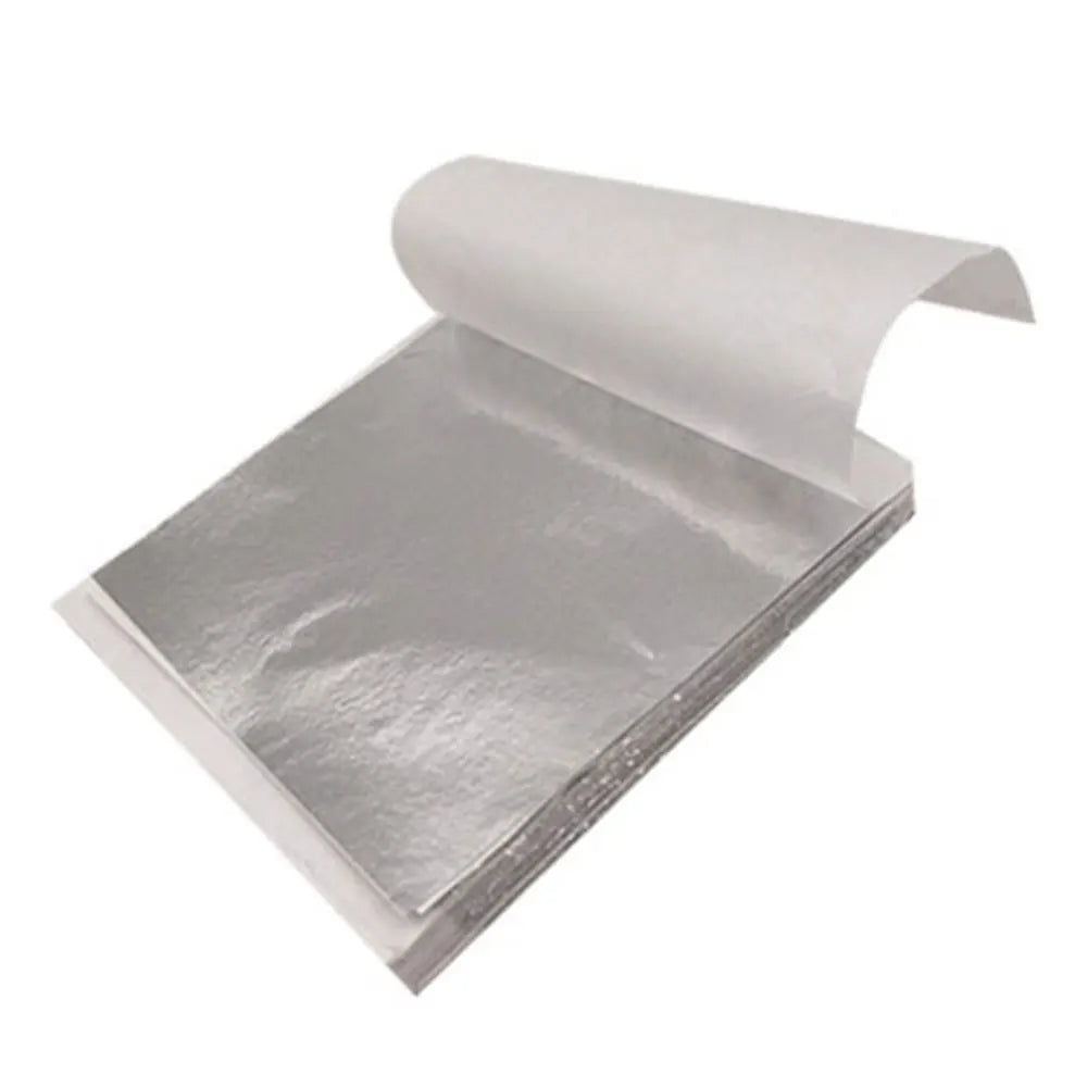 100-Piece Imitation Gold and Silver Foil Sheets for Gilding and Crafting | Metallic Leaf detail view