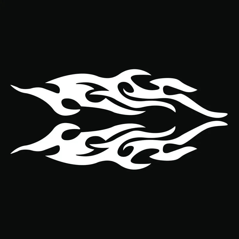2Pcs Car Flame Stickers Car Truck Side Door Truck Bumper Window Lap Top Cut Vinyl Decal detail view