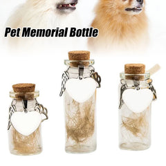 Pet Memorial Bottle For Pet Hair Dog Cat Fur Keepsake Bottles Storage Display Pet Memorial Urn Conta
