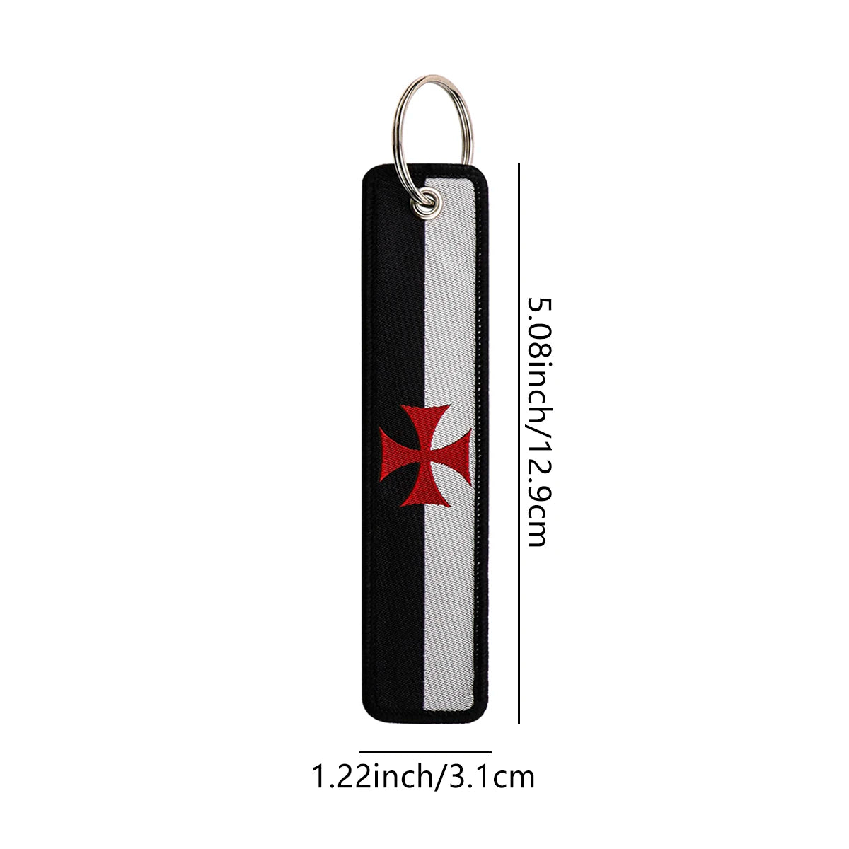National Flags Embroidery Key Fob | Motorcycle Car Backpack Keychain alternate view
