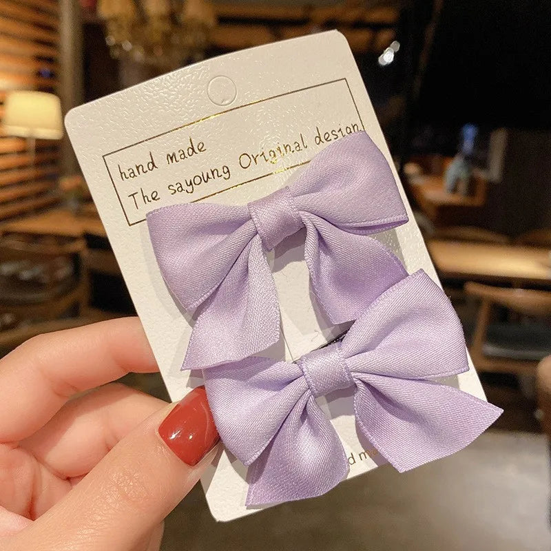2Pcs Bow for Hair for Girls Sweet Ribbon Hair Barrette Hairpins for Baby Hair XKBJ12
