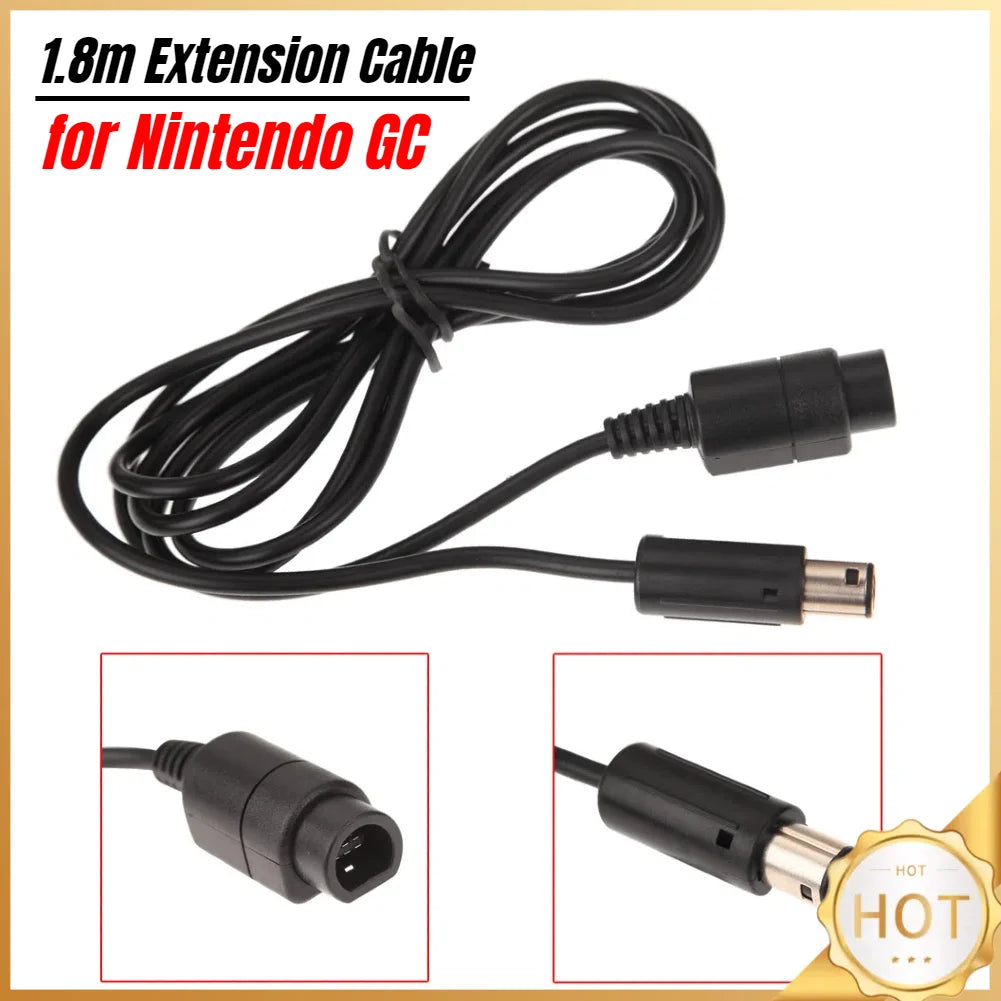 1.8m Extension Cable for Nintendo GC Controller Extended Cord Wire Gamepad Line Host Game Console Ga