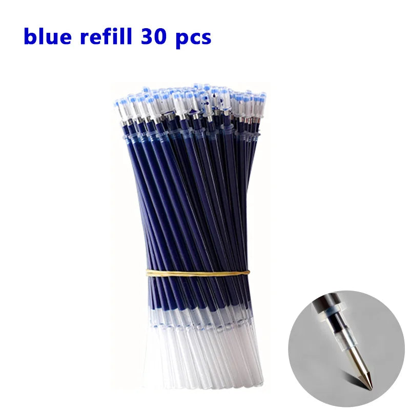 Pens Set Black Blue Red Refill Gel Pen Bullet Tip 0.5mm School lifestyle view