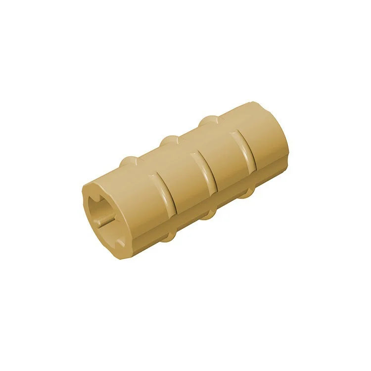 Gobricks Cross Axle Extension M 3 Ribs | Compatible Technical Building Block Connector close-up view