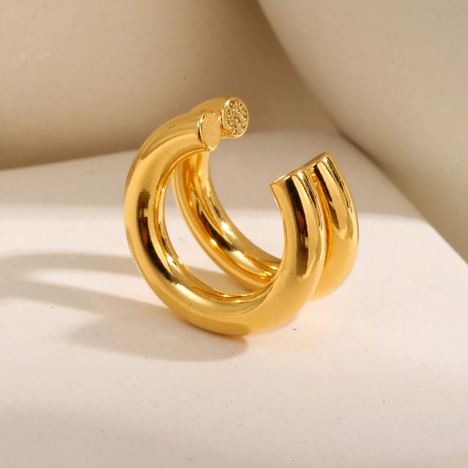 Unique Fake Piercing C-shaped Ear Bone Clip for Women Girl,Water Drop Cartilage Ear additional angle