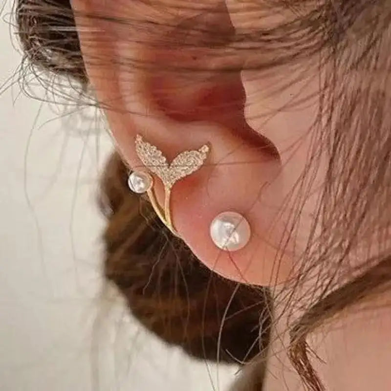 Korean Fashion Seven Star Zircon Earrings | Luxury Crystal Stars Stud Earrings alternate view