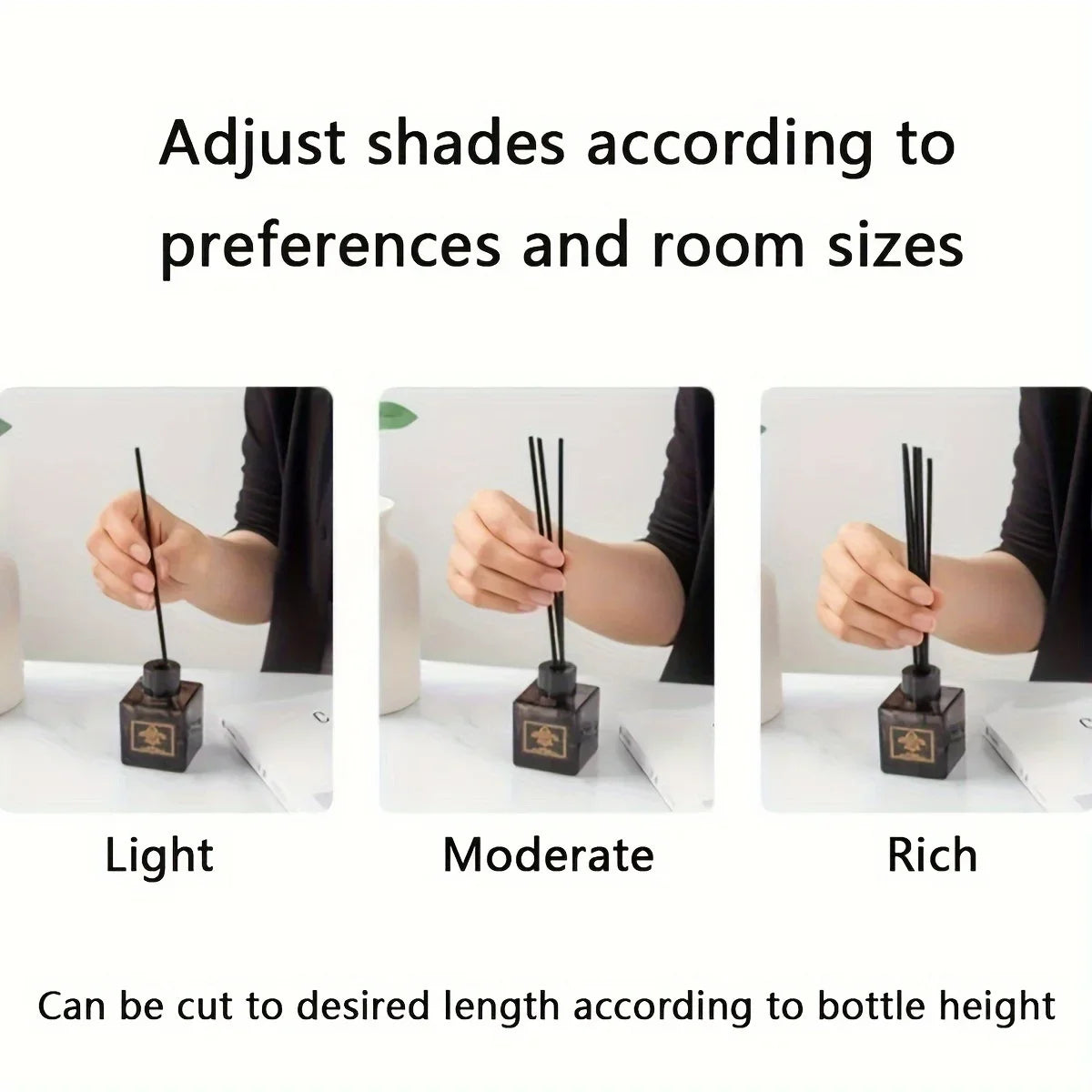 Diffuser Sticks for Home Fragrance | Aromatherapy Essential Oil Reed Sticks additional angle