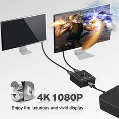 HDMI-compatible Adapter 2 in 1 out Converter Switch Bi-Direction 2.0 Splitter 1x2/2x1 alternate view