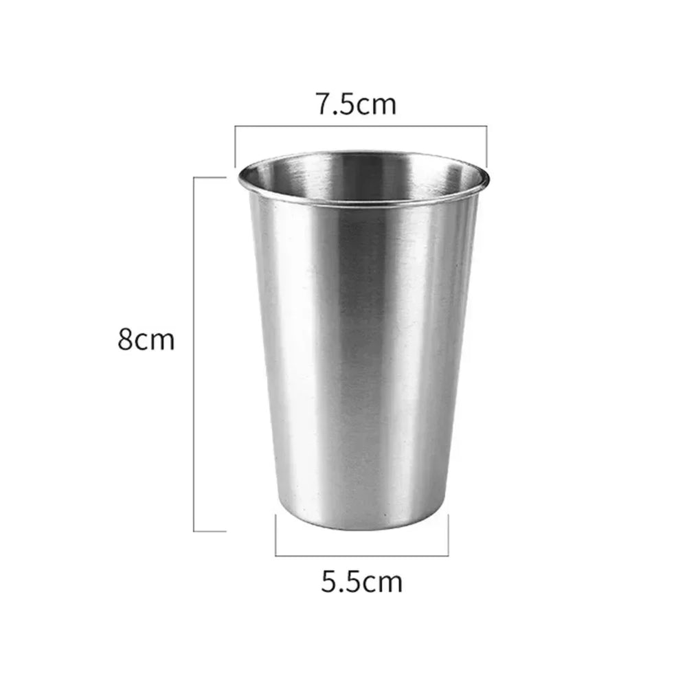 240/300/350/400/500ml Stainless Steel Beer Cup Drinking Mug For Camping Party Coffe additional angle
