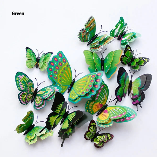 3D Butterfly Wall Stickers | 12/24pcs Magnetic Decor for Refrigerator and Walls detail view