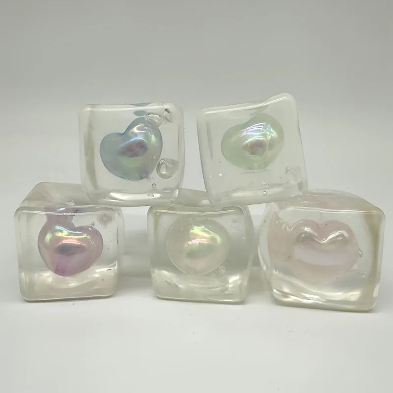 Glowing Heart Squishy Toy | Stress Relief Mochi That Shines at Night lifestyle view