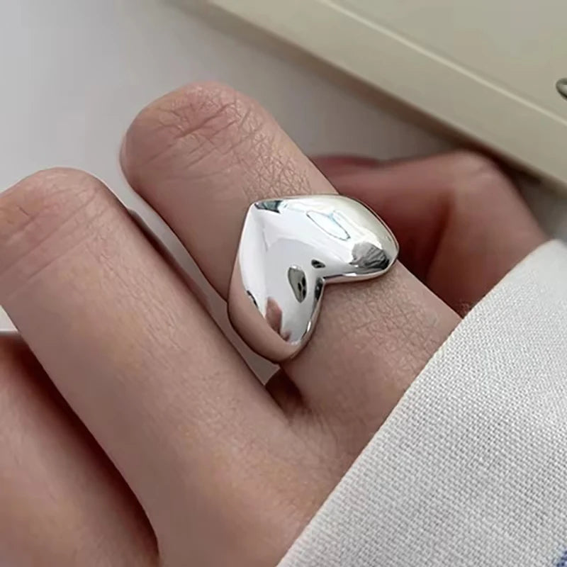 VENTFILLE 925 Sterling Silver Geometric Multilayer Round Bead Ring Female Fashion P additional angle