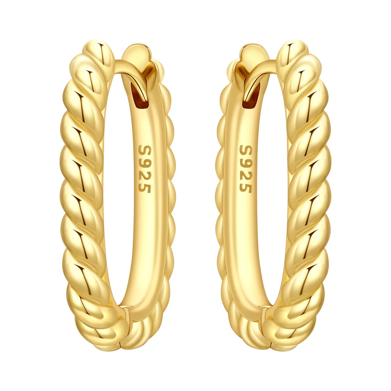 Orstarry S925 Sterling Silver 18k Gold Modern Square Earrings Hoop Earrings For Women Je detail view