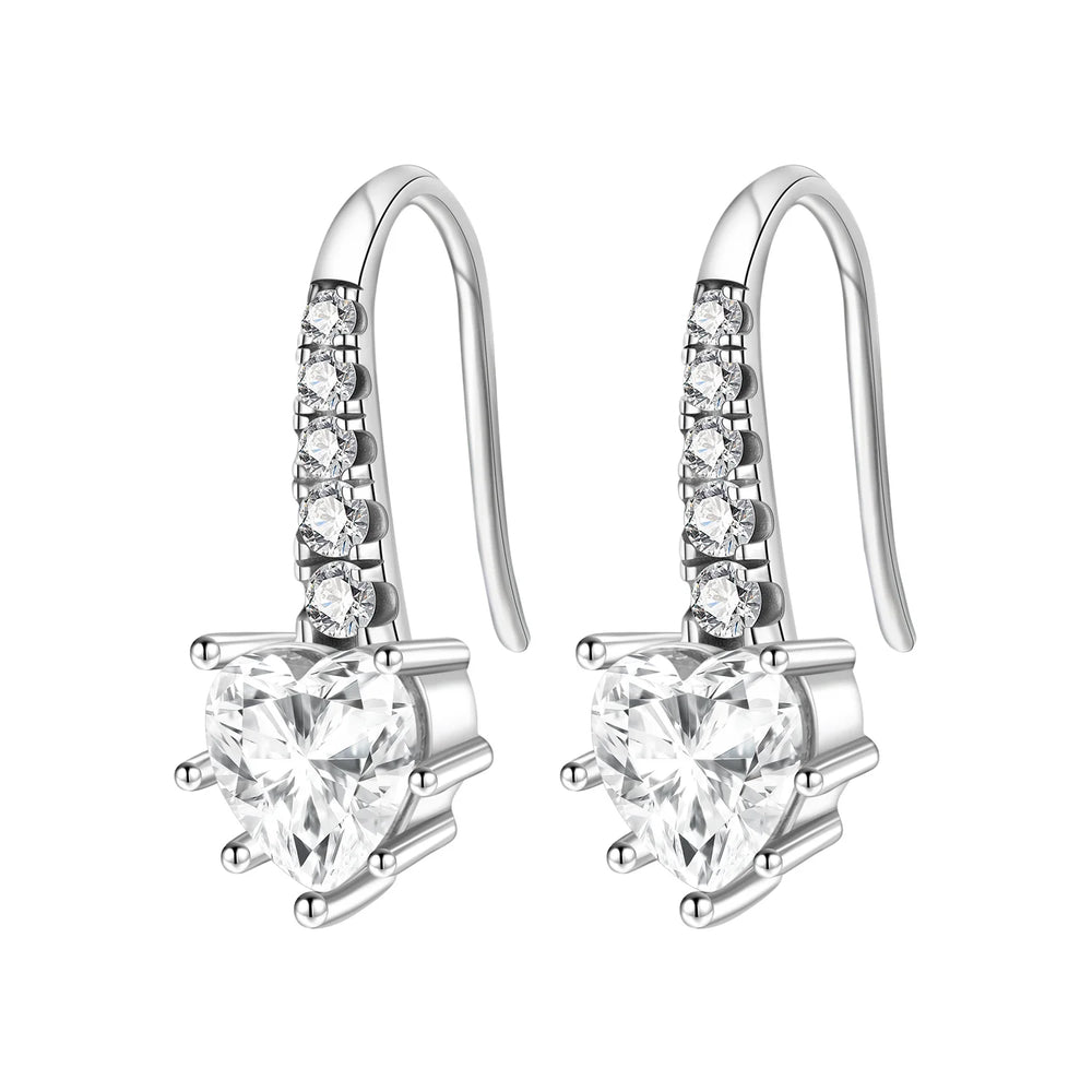 PANPOKI 925 Sterling Silver Cupid Arrow Love Earring Original Jewelry Drop Earrings W alternate view