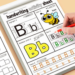 Fun Activity Copybook English Letter Handwriting Exercise Book Children's Containing F close-up view