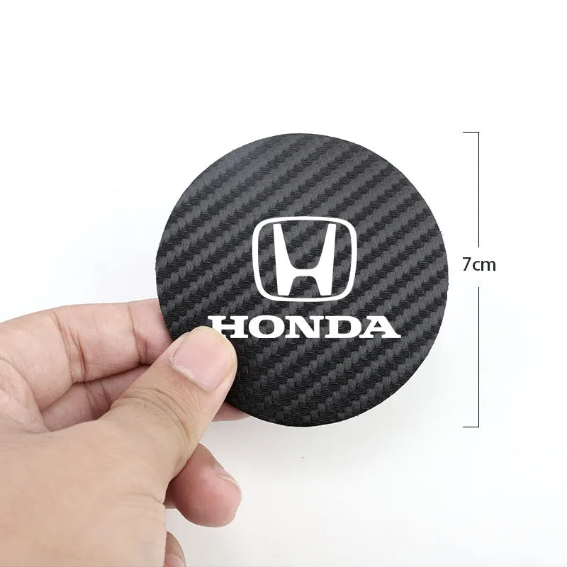 2Pcs Car Cup Groove Pad Leather Sound Insulation Mat | For Honda Civic Accord Fit Jaz lifestyle view