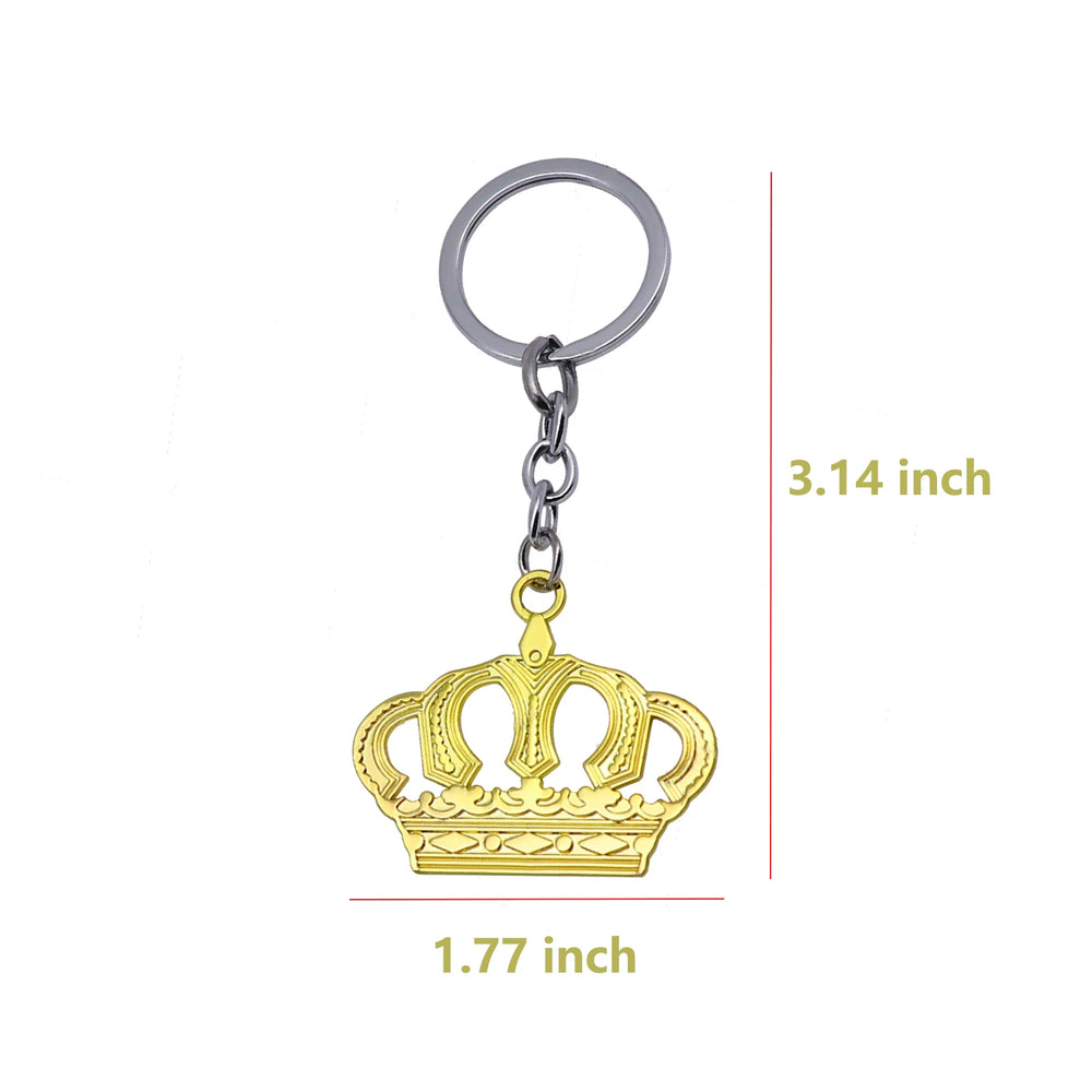 Mini Crown Keychain | Metal Car Keychain Pendant additional angle