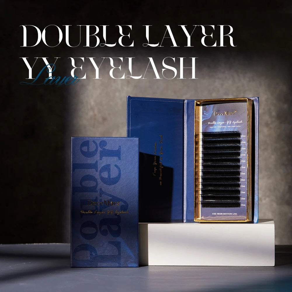DeceMars Double Layer YY Eyelash Extension | Salon-Grade Individual Lashes alternate view