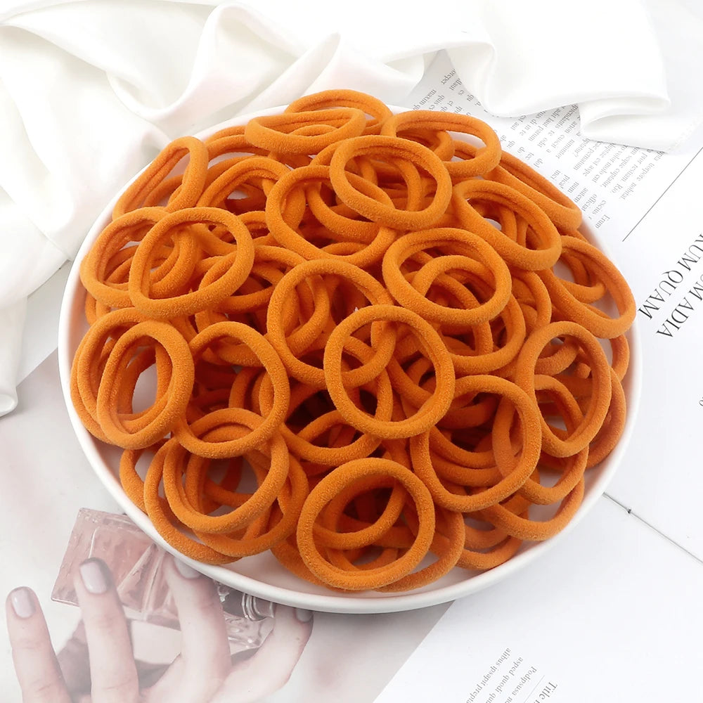 51 Colors Basic Elastic Hair Band for Girls 20/30/50PCS 4cm Simple Solid Color Headband Women Hair Accessories Scrunchies Holder