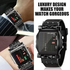 Binary Led Watch Creative Waterproof Business Electronic Watch Mens Trend Luminous Gift Sports Coupl