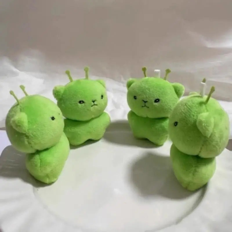 【Peace】Alien Cat Plush Toy Cartoon Stuffed Animal Keychain Accessories Creative Ugly Cut detail view