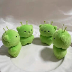 【Peace】Alien Cat Plush Toy Cartoon Stuffed Animal Keychain Accessories Creative Ugly Cut detail view