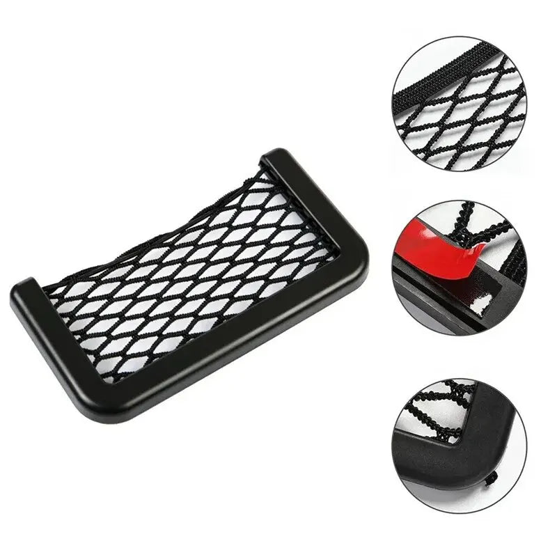 Elastic Mesh Car Storage Bag Set | Black Pocket Net additional angle