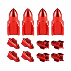4Pcs/Set Aluminum Rocket Tire Valve Caps for Car Motorcycle Bike Alloy Tyre Valve Covers detail view