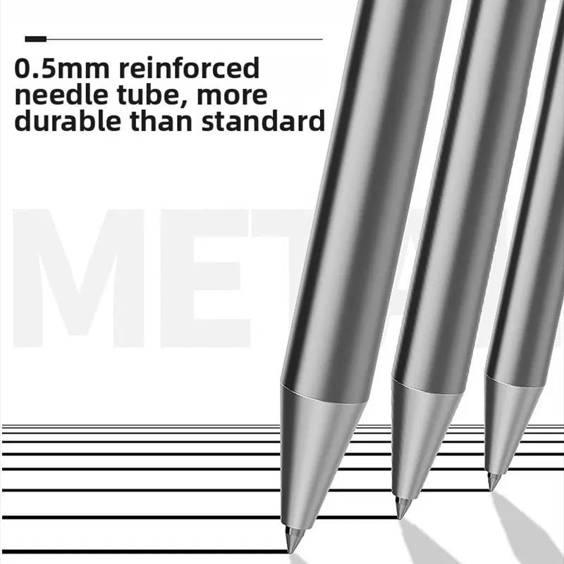 Metal Sign Pen 0.5mm Gel Ink Pens Golden Silver Color Metallic Writing Pen Office