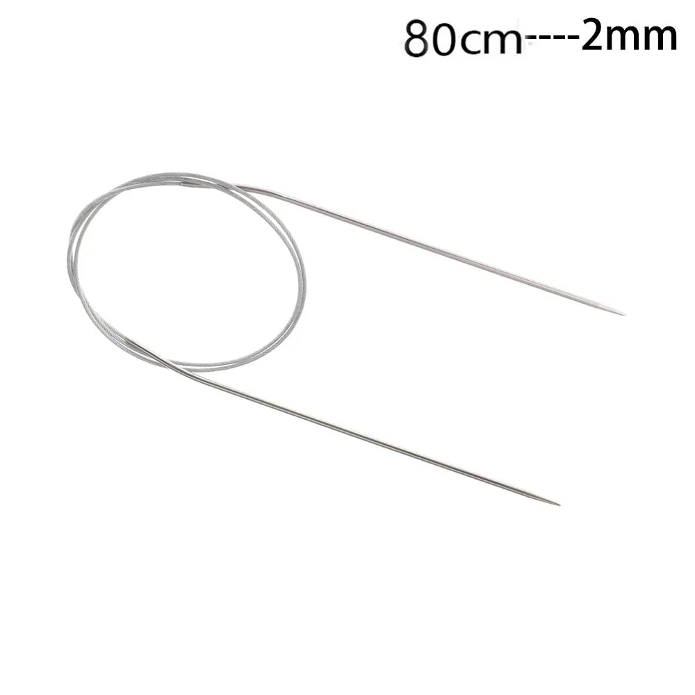 80/100cm Stainless Steel Circular Needle Round Weaving Knitting Needles Handmade Crochet detail view