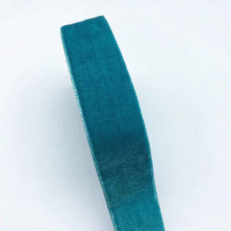 New 6-38mm Colour Single Face Line Velvet Ribbon for Bowknot Christmas Ribbon Party Deco detail view
