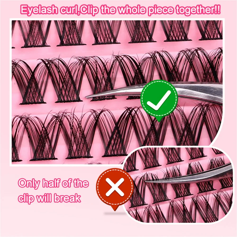 Eyelashes Extension Cluster Lashes Individual Full Volume Lashes Natural Look 8-16MM lifestyle view