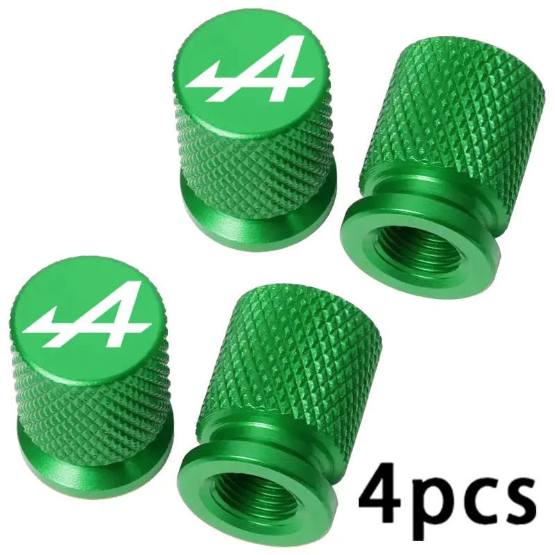 4PCS Colorful Car Accessories Car Tire Valve Cap For Alpine Megane 3 4 5 Duster Espace Logan Clio Austral Espace Arkana Scenic