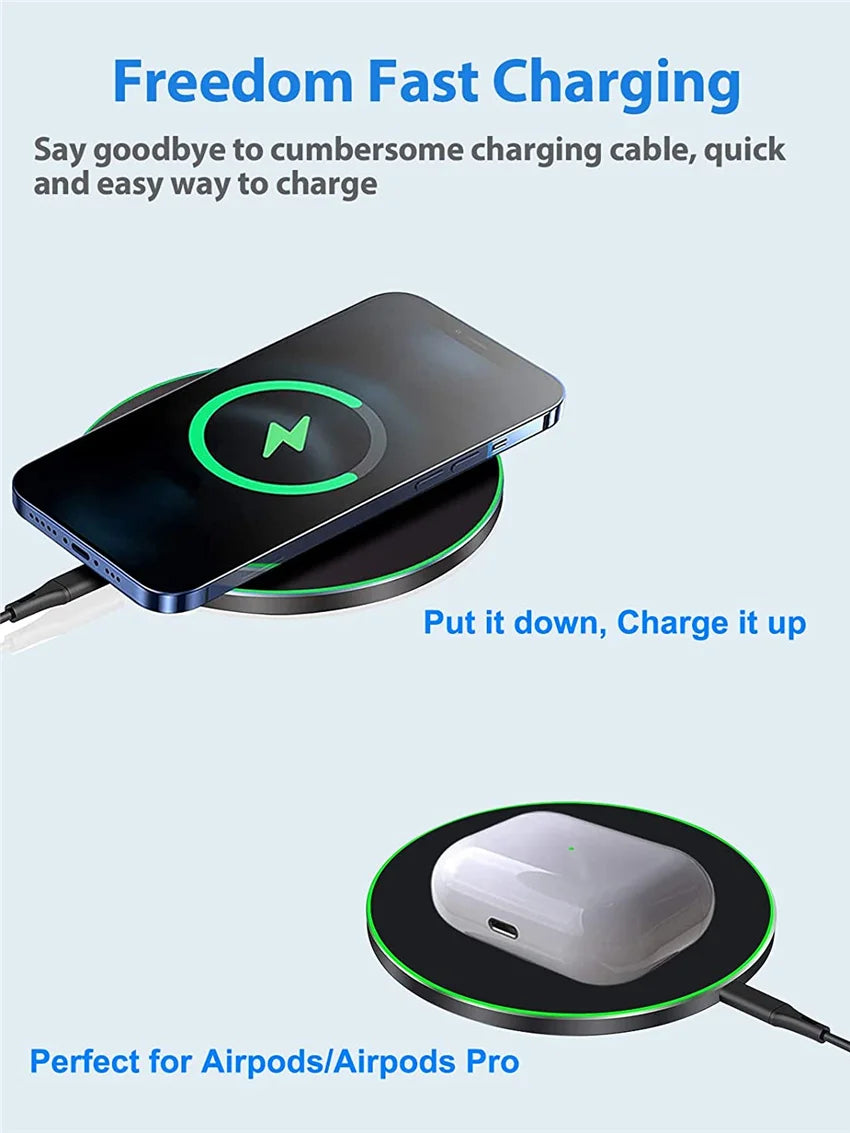 100W Fast Wireless Charger Pad with LED Indicator - Onlytenbucks.com