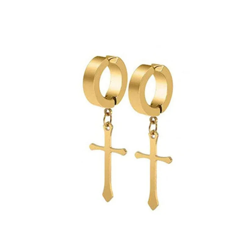 2Pcs Crystal Strong Magnetic Ear Stud Clip Earrings for Men and Women, Punk Round Zir lifestyle view