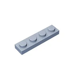 Gobricks GDS-504 Plate 1 x 4 | Compatible Building Block Pieces additional angle