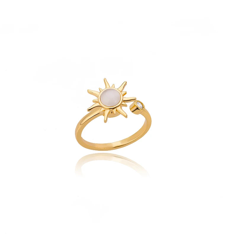 316L Stainless Steel Rings for Women Gold Color Never Fade Luxury Classic rings weddi lifestyle view